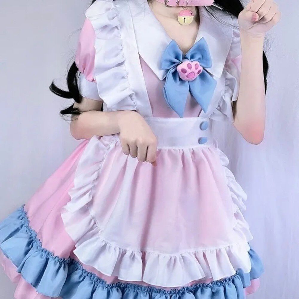 Disfraz Maid Rosado Cosplay Kawaii image number 7.0
