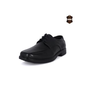 Zapato De Cuero Alcor Negro London Adixt