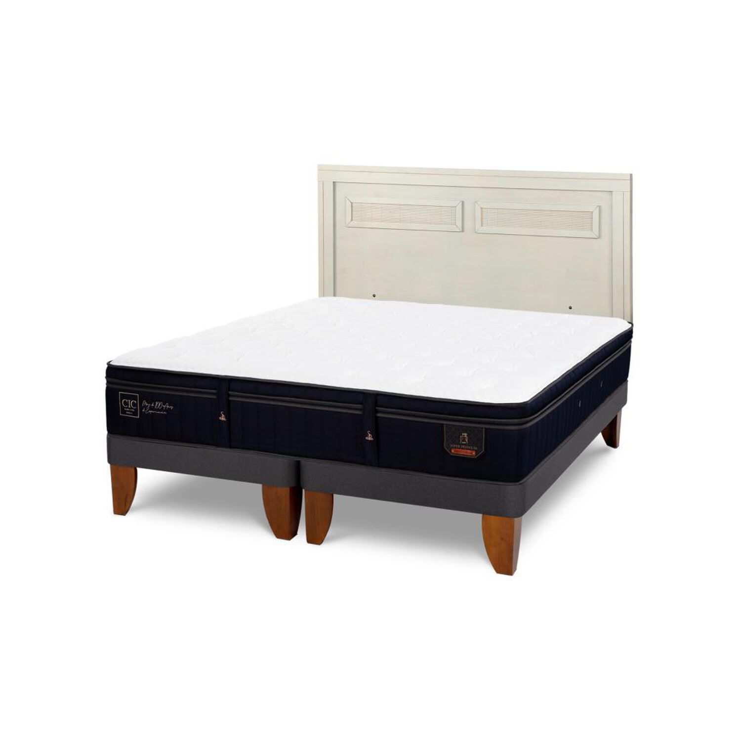 Cama Europea Cic Linea Premium / King / Base Dividida + Respaldo image number 5.0