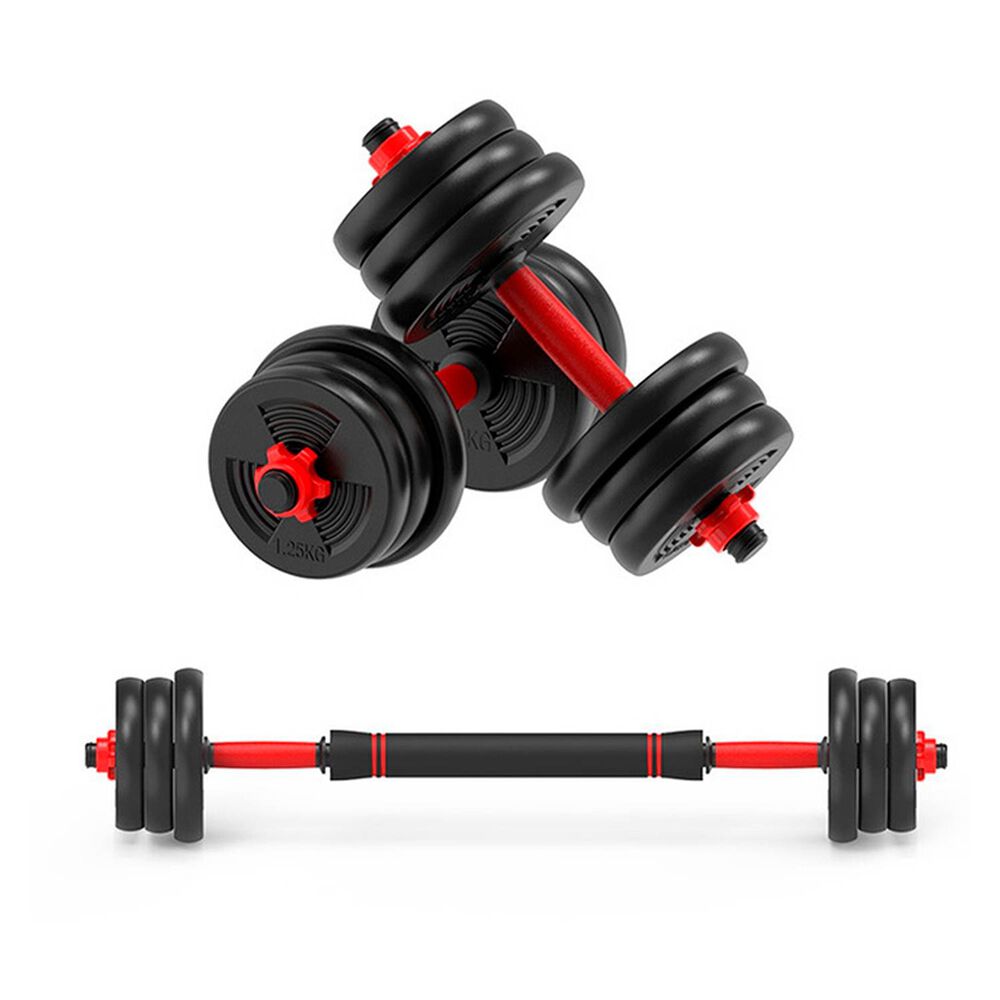 Set Mancuernas De 10 Kg Con Uni&oacute;n Red Ajustable Armable image number 0.0