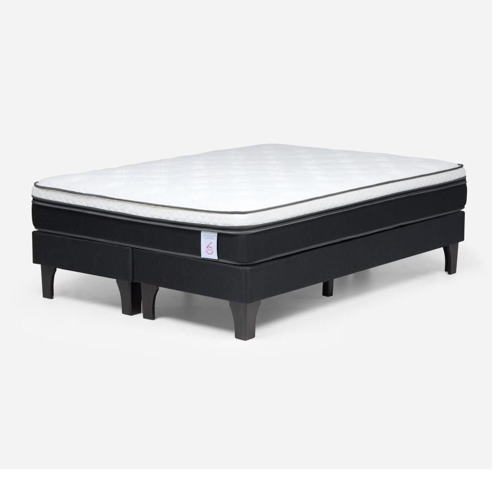 Cama Europea Rosen New Style 6 / 2 Plazas / Base Dividida + Respaldo image number 6.0