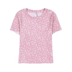 Polera Crop Estampada Manga Corta Cuello Redondo Mujer Freedom