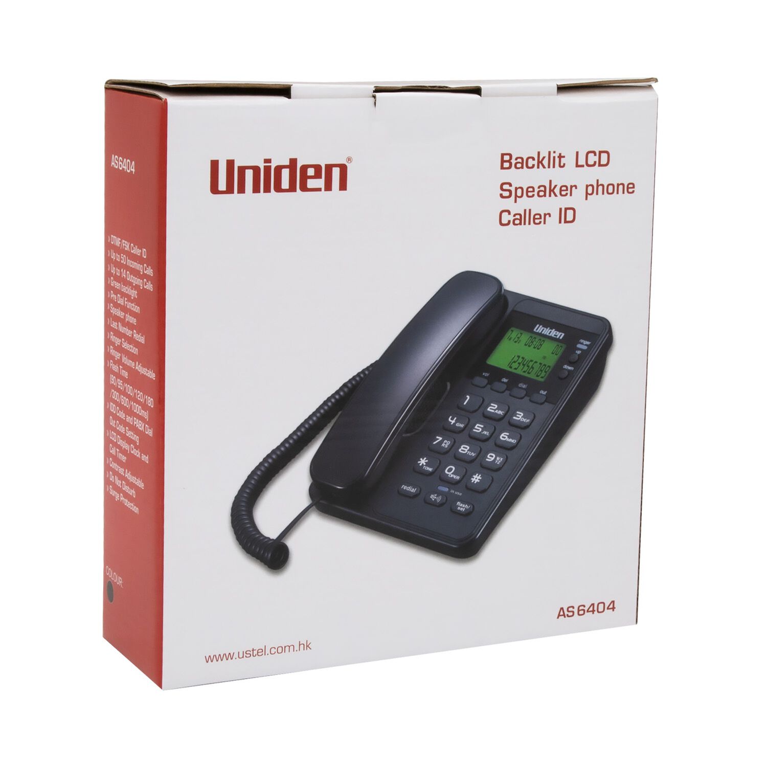 Telefono De Red Fija Sobre Mesa Uniden Con Manos Libre Und6404n image number 9.0