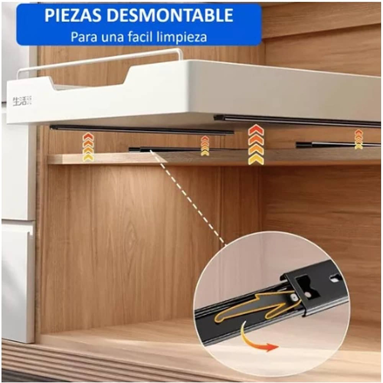 Organizador De Cocina Repisa Extraible Bandeja Desplegable image number 2.0