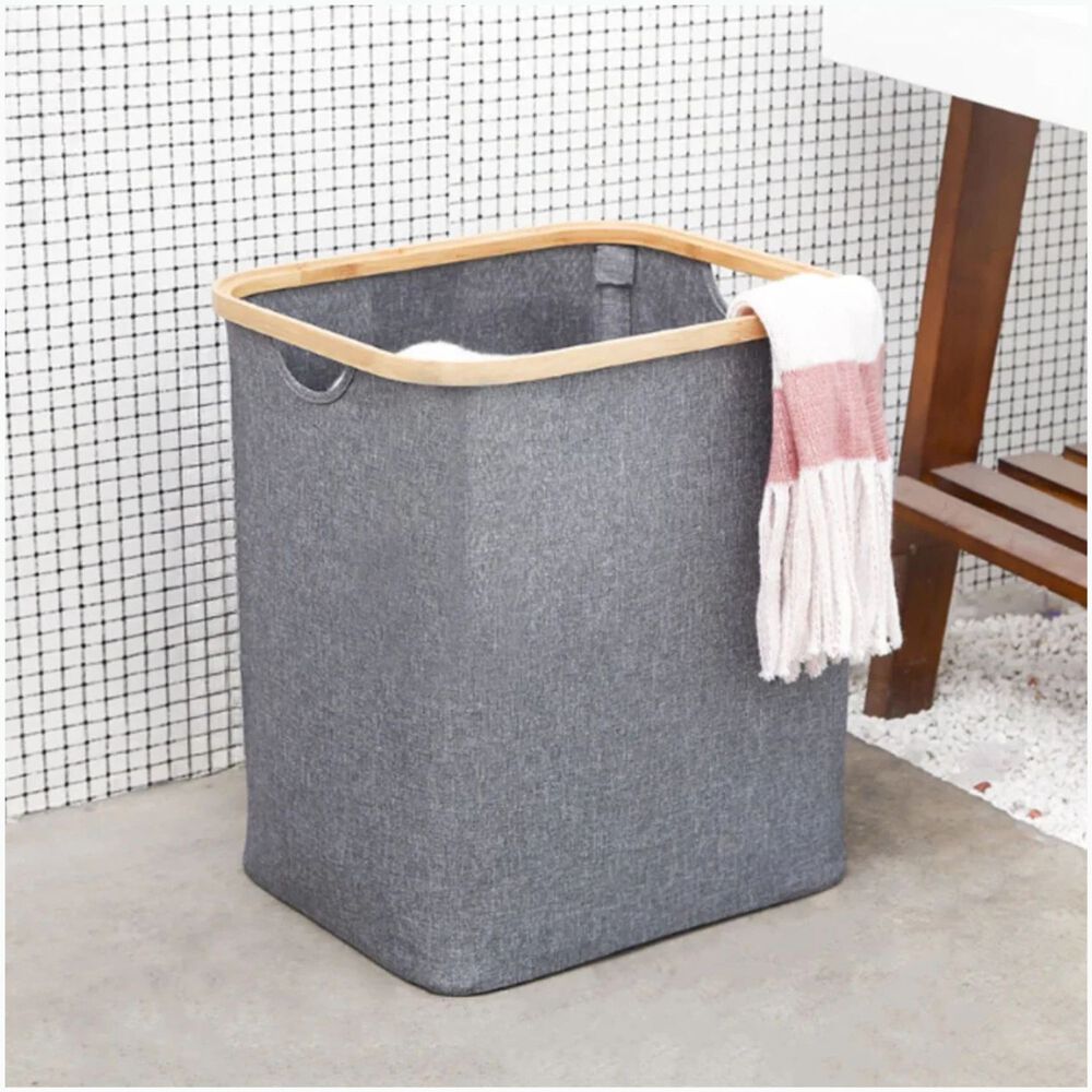 Cesta Canasta Para Ropa Sucia Elegante Lavandería Gris image number 2.0