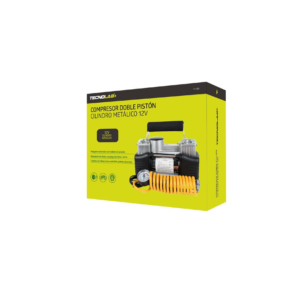 Compresor De Aire Para Autos 12v Doble Cilindro 150 Psi Max image number 7.0