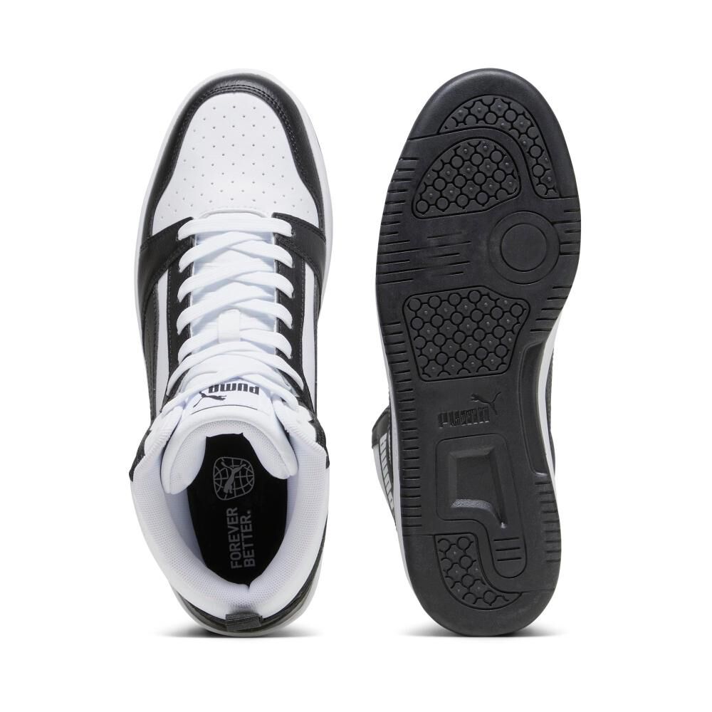 Zapatilla Urbana Unisex Puma Rebound Mid Blanco/negro image number 2.0
