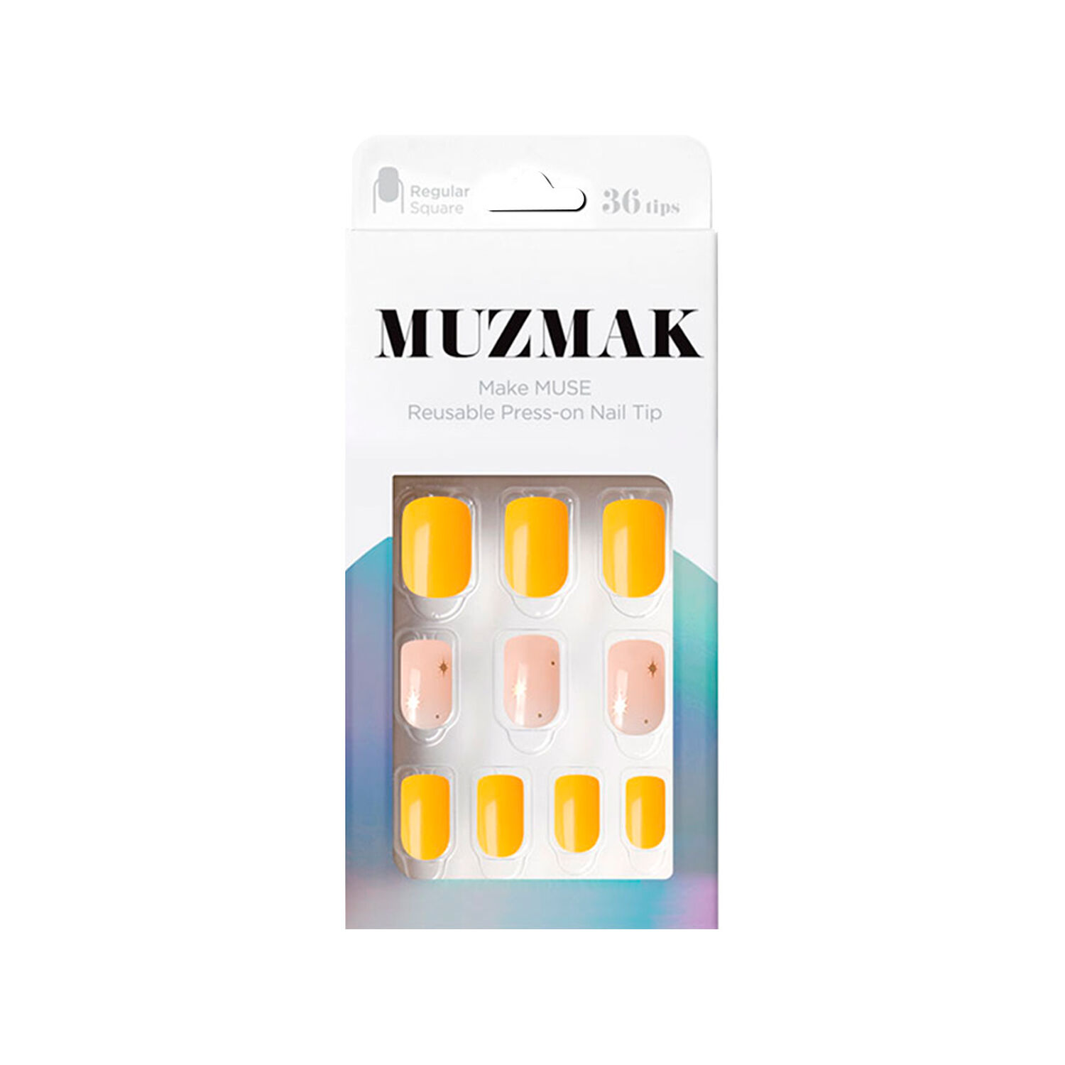 Muzmak - U&ntilde;as Press On Starlight Regular Square 36 U. image number 0.0