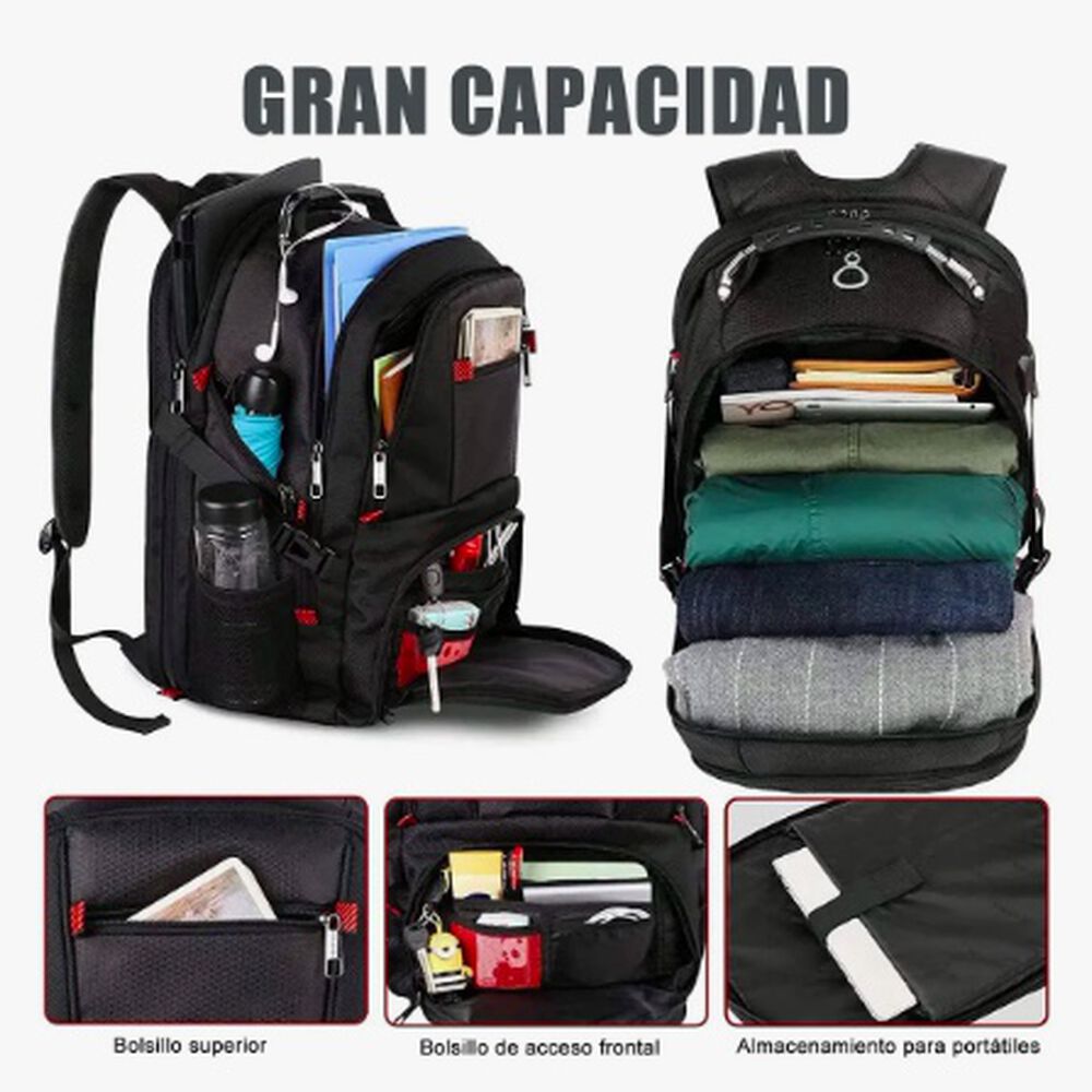 Mochila Para Notebook 17'' Impermeable Y Antirrobo 50l image number 1.0