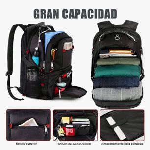 Mochila Para Notebook 17'' Impermeable Y Antirrobo 50l