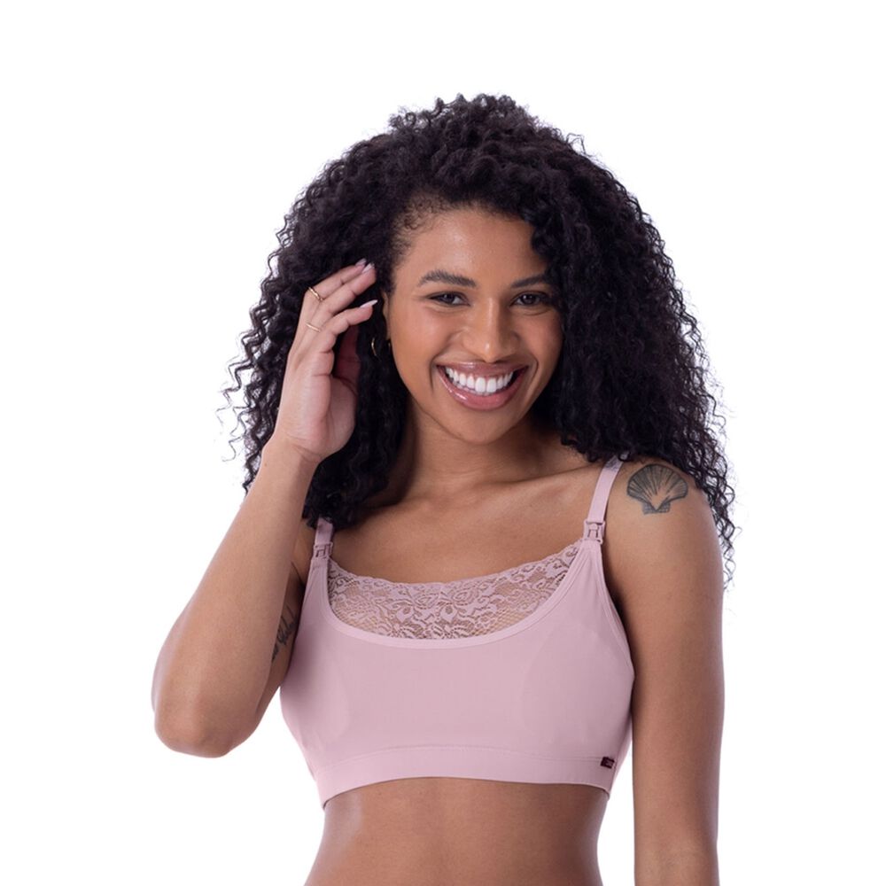 Sost&eacute;n Lactancia Absorbente Semi Encaje - Palo Rosa 2rios image number 0.0