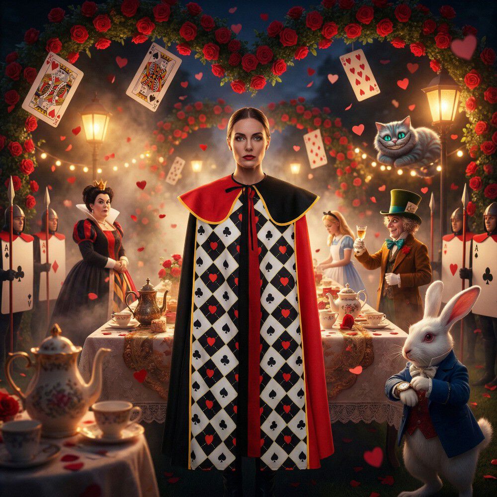 Disfraz T&uacute;nica Reina De Corazones Inspirada En Alicia En El Pa&iacute;s De Las Maravillas Para Cosplay Halloween Y Fiestas Tem&aacute;ticas image number 0.0