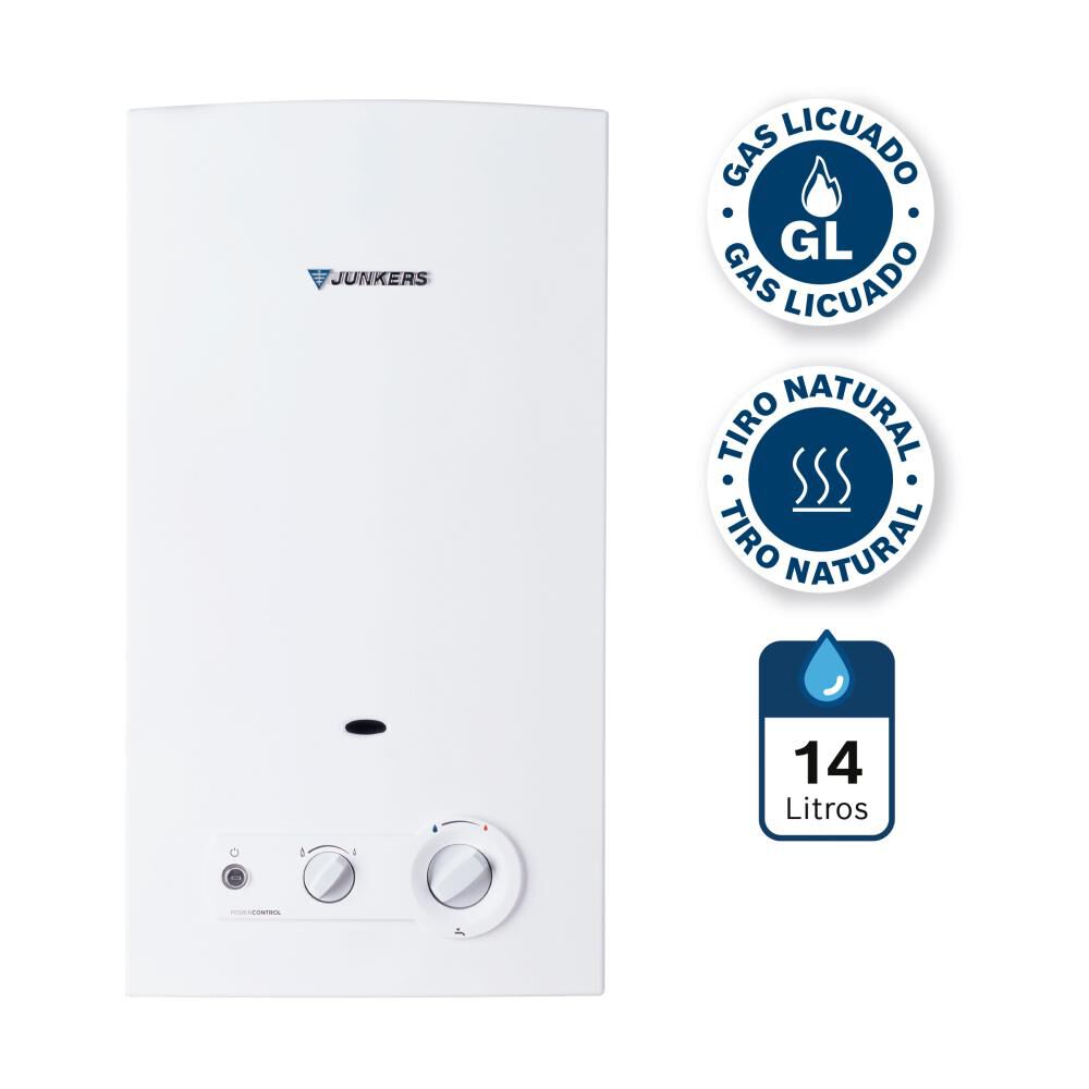 Calefont Junkers Minimaxx / Tiro Natural / Gas Licuado  / 14 Litros image number 1.0