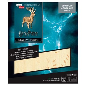 Harry Potter Stag Patronus Libro Y Modelo Armable En Madera