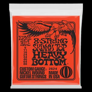 Cuerdas Guitarra El&eacute;ctrica De 8 Heavy Bottom Ernie Ball 9-80 2624
