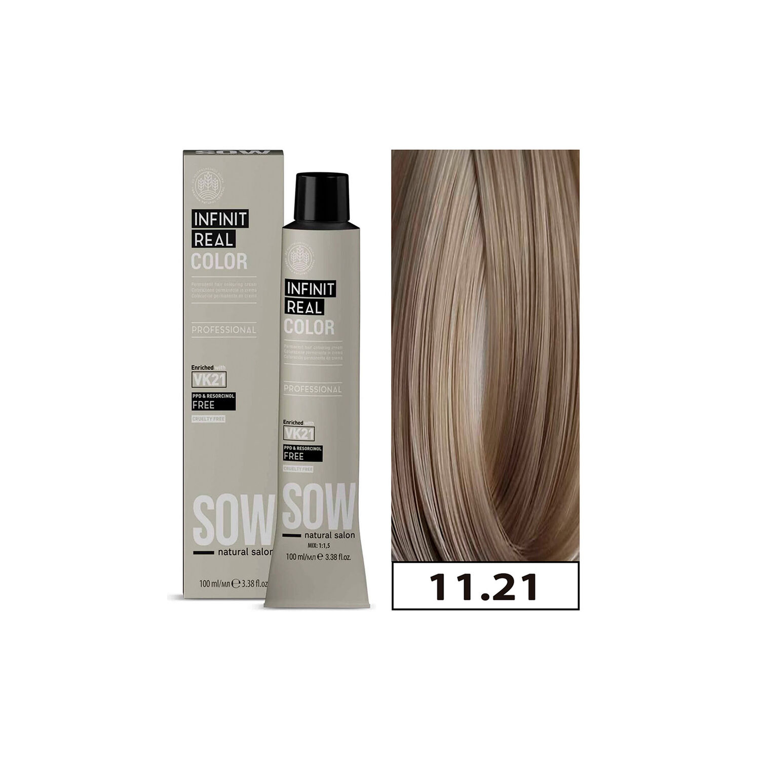 Tintura Sow Vk21 Permanente Sin Amoniaco 100ml + Oxidante image number 0.0