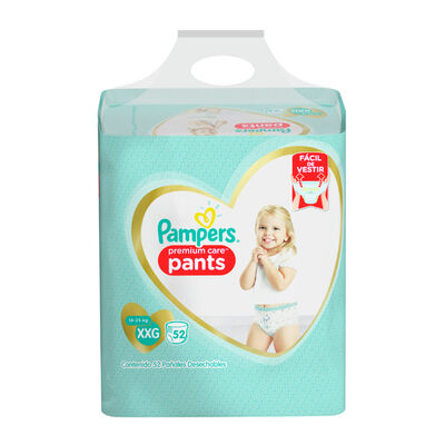 Pañales Desechables Pampers Premium Care Pants XXG 52 Uds.