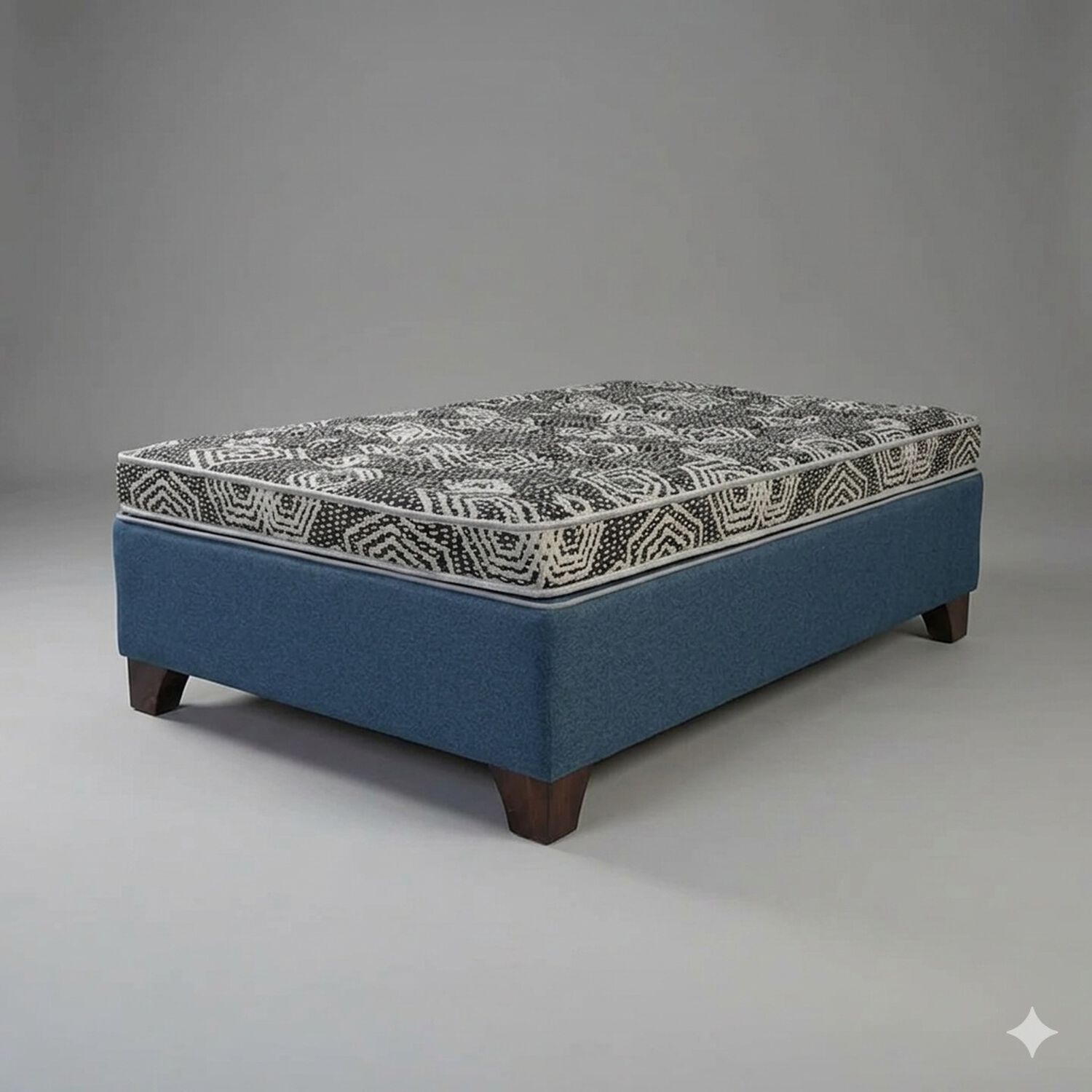 Cama 1 Plaza Box 30 Cm L190 Cm + Colchon Modelo Ideal / Con Patas De 11 Cm (gris) image number 1.0