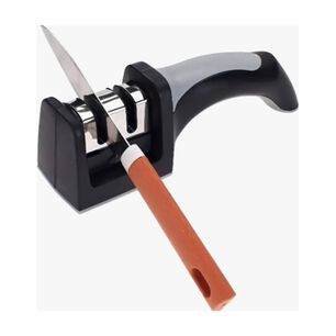 Afilador Cuchillo Tijera Cocina 2 Ranuras Acero Y Cer&aacute;mica