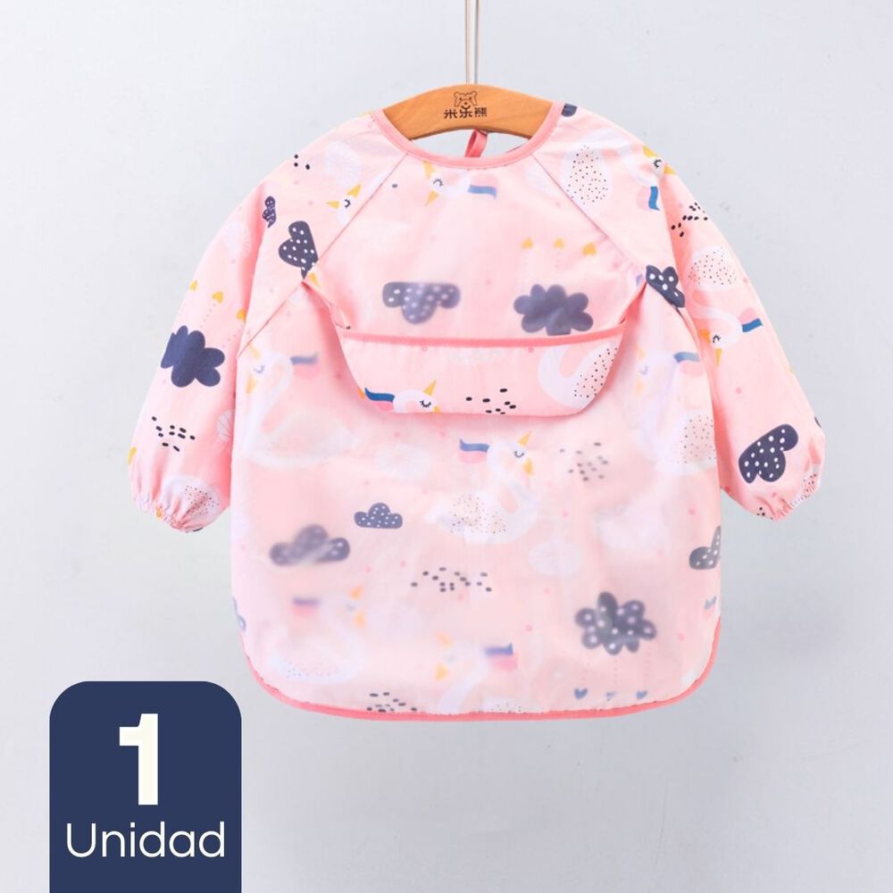 Babero Delantal Impermeable Manga Larga Bebe Y Ni&ntilde;a image number 0.0