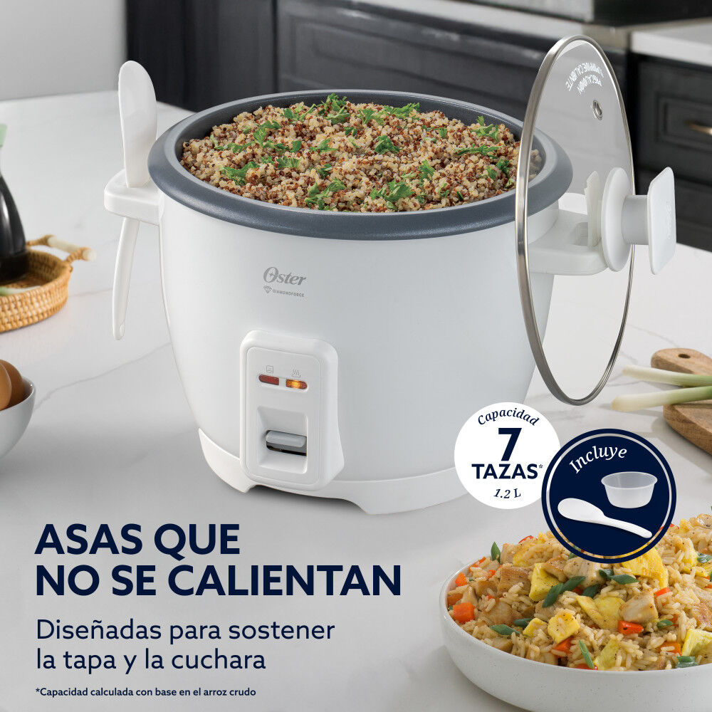 Arrocera Oster 7 Tazas Antiadherente Diamondforce Ckstrcb7dfwht image number 3.0