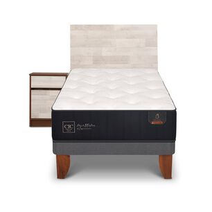Cama Europea Cic Premium / 1.5 Plazas / Base Normal + Set De Maderas