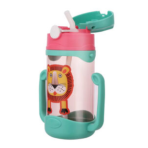 Botella Con Bombilla Para Agua Antiderrame Con Correa Ni&ntilde;os