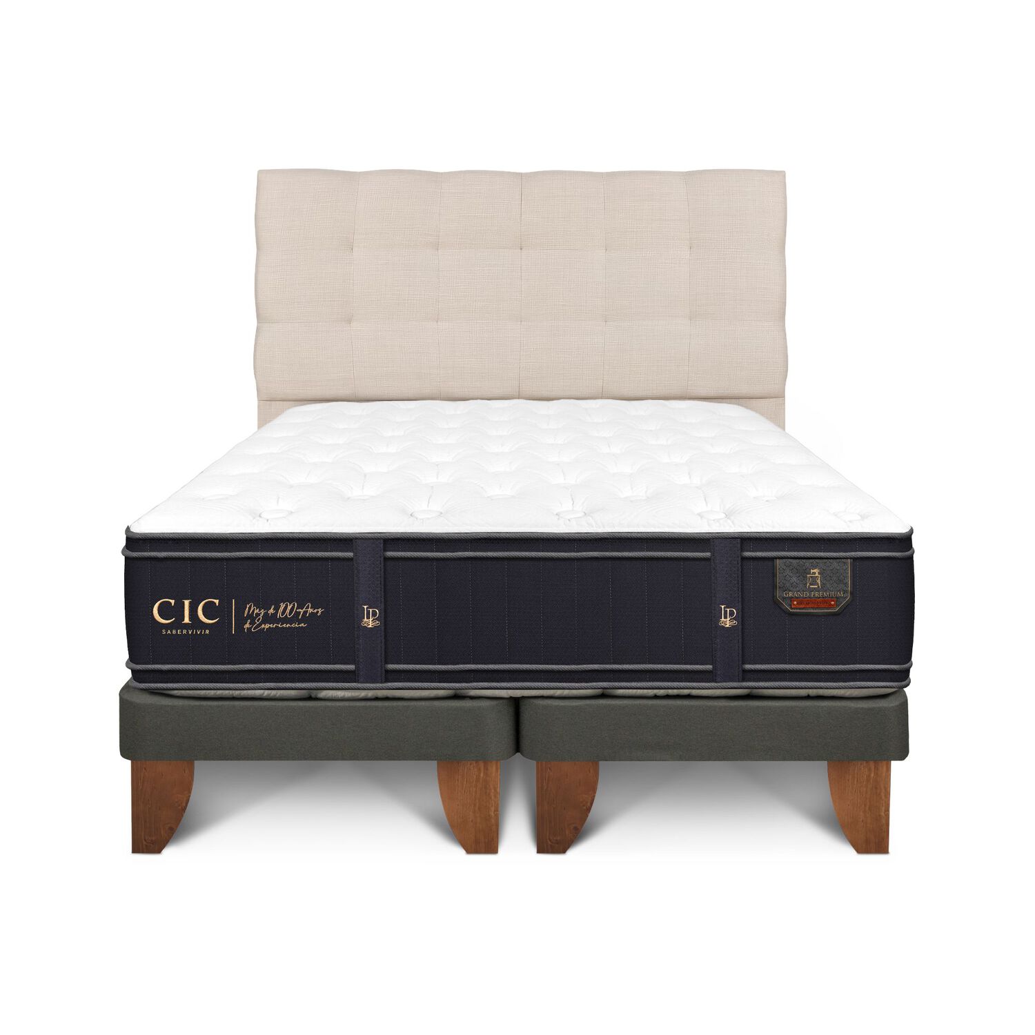 Cama Europea Cic Grand Premium / King / Base Dividida + Respaldo image number 0.0