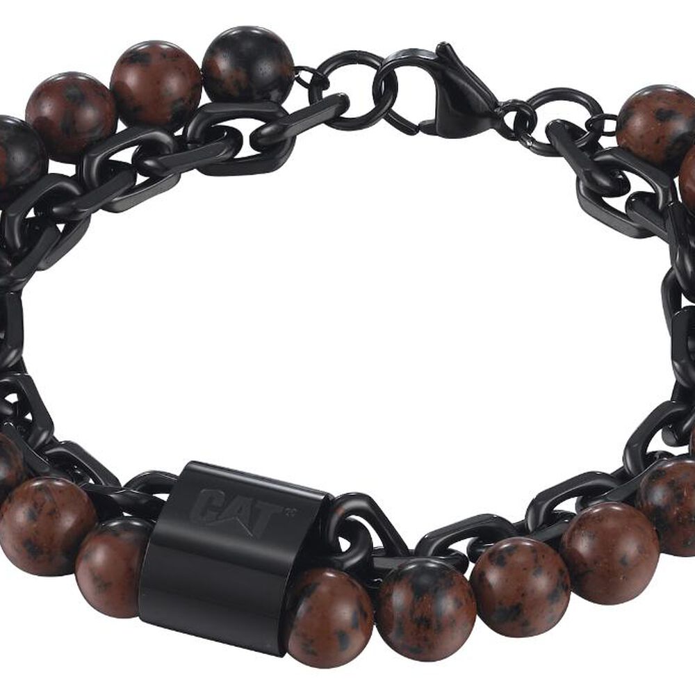 Pulsera De Hombre Cat J013b08114 Negro-café image number 0.0