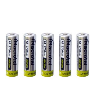 Pilas Recargables H&iacute;bridas Aa 2700ma Macrotel Pack 5