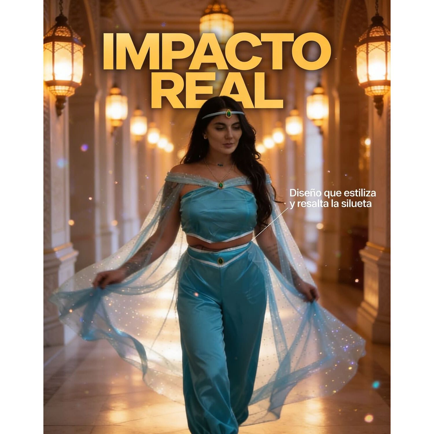 Disfraz Princesa Jasmine Jazmin Aladd&iacute;n Cosplay image number 6.0