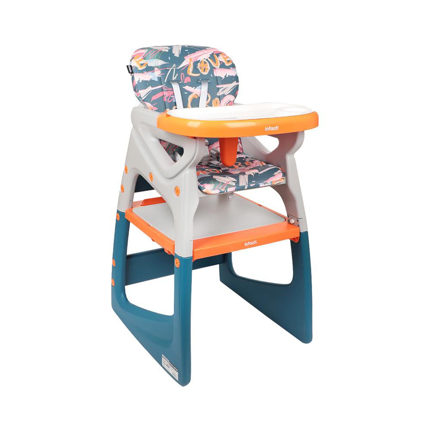 Silla Comer Alta Sit-up Plus Naranja/azul Infanti image number 0.0