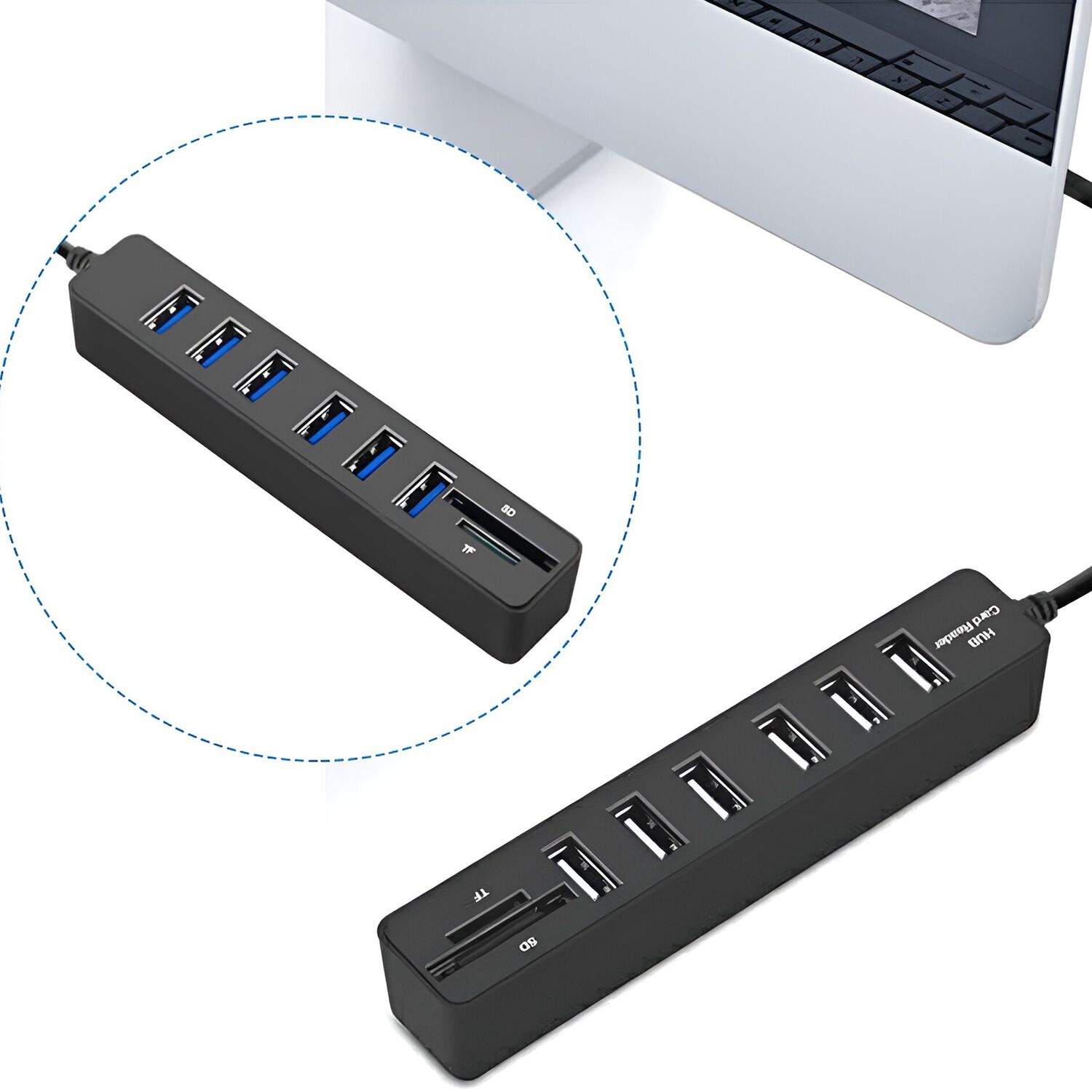 Hub 6 Entradas Usb Y Tarjeta Sd image number 3.0