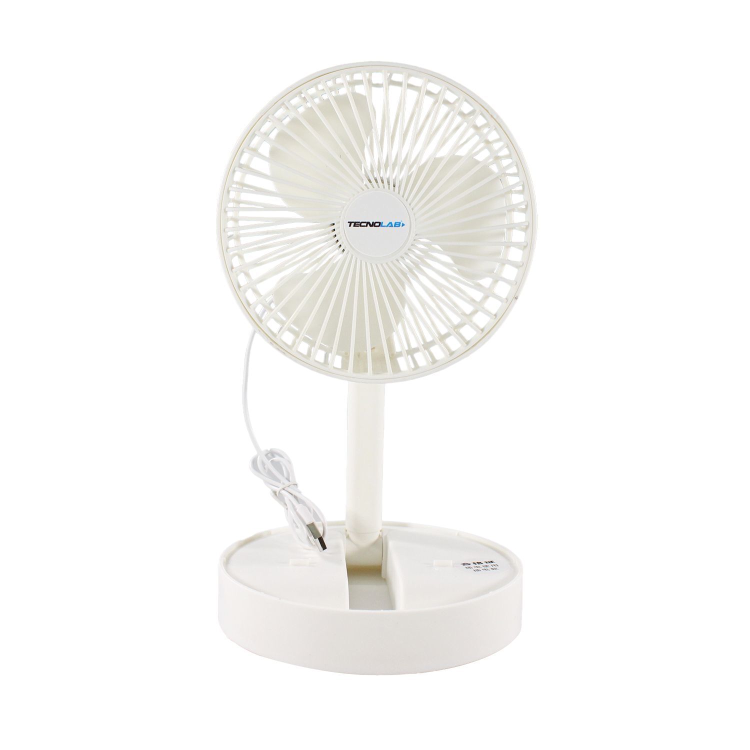 Mini Ventilador Usb Blanco Con Pedestal Y Soporte - Ps image number 0.0