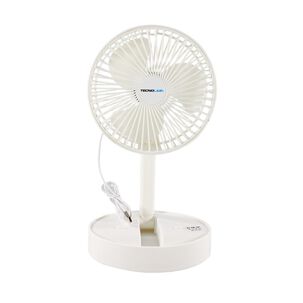 Mini Ventilador Usb Blanco Con Pedestal Y Soporte - Ps