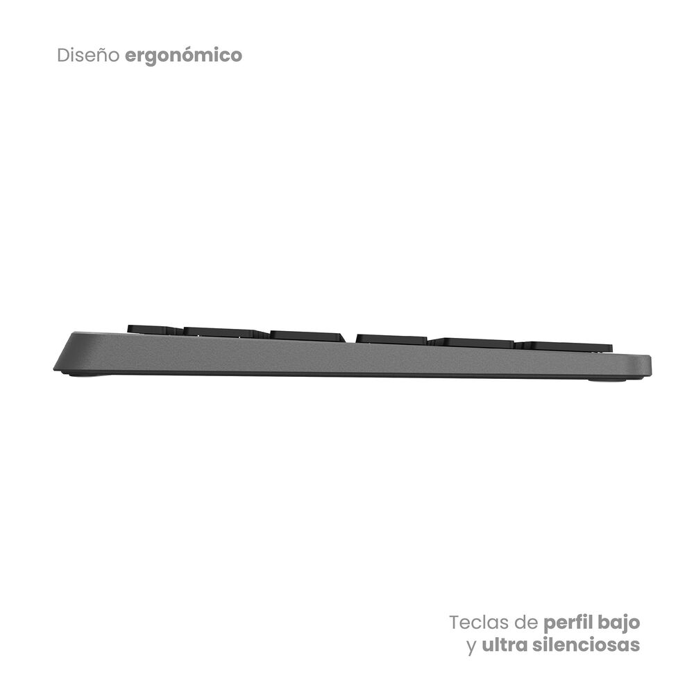 Teclado Inal&aacute;mbrico Cygna Slim Grafito Levo image number 6.0