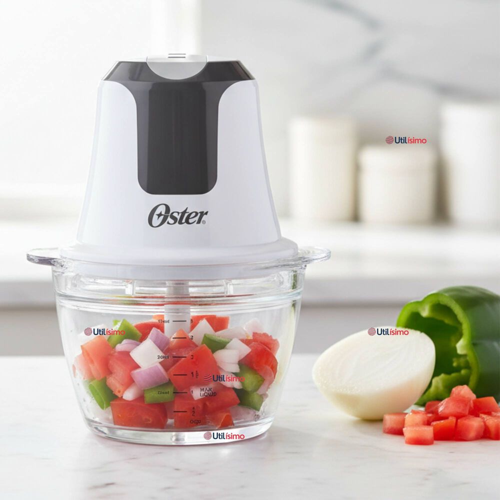 Mini Picadora Oster 3 Tazas Con Taz&oacute;n De Vidrio Fpstfp3340 Versi&oacute;n 2026 image number 0.0