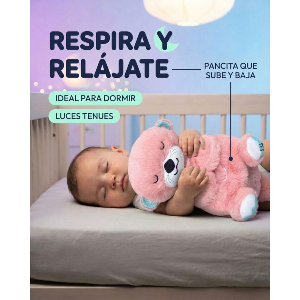 Peluche Nutria Respiraci&oacute;n Relajante Musical Con Luces Bebe image number 4.0