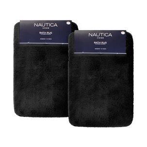 Pack 2 Alfombras De Ba&ntilde;o Nautica Home Ultra Suave 40x60cm Gris Oscuro