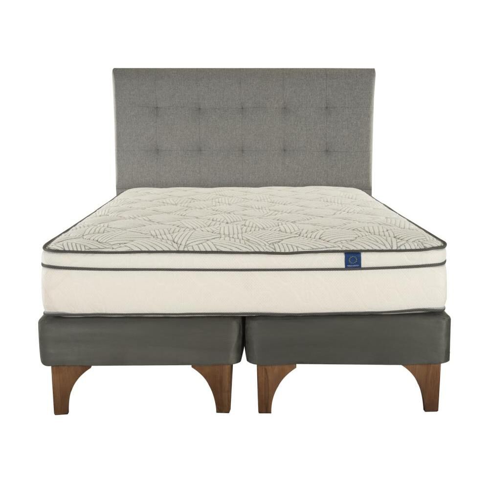 Cama Europea Flex Valencia / 2 Plazas / Base Dividida + Respaldo image number 1.0