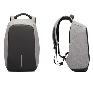 Mochila Bolso Notebook Antirrobo Ajustable Acolchado 25 L Gris