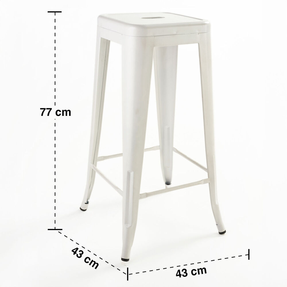 Pack 4 Piso Metal Tolix Blanco image number 5.0
