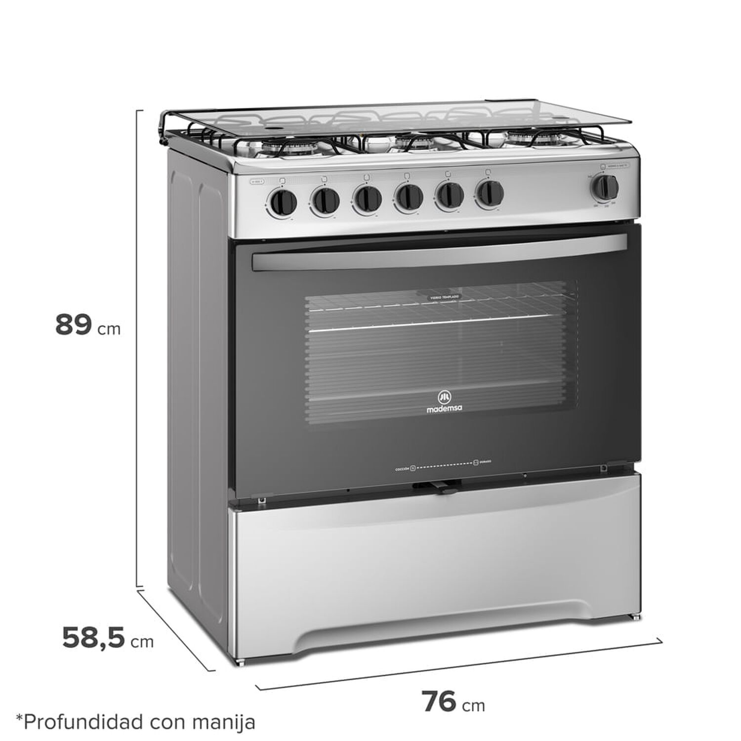 Cocina A Gas 6 Platos Mademsa Quemadores Laterales M 820 T image number 1.0