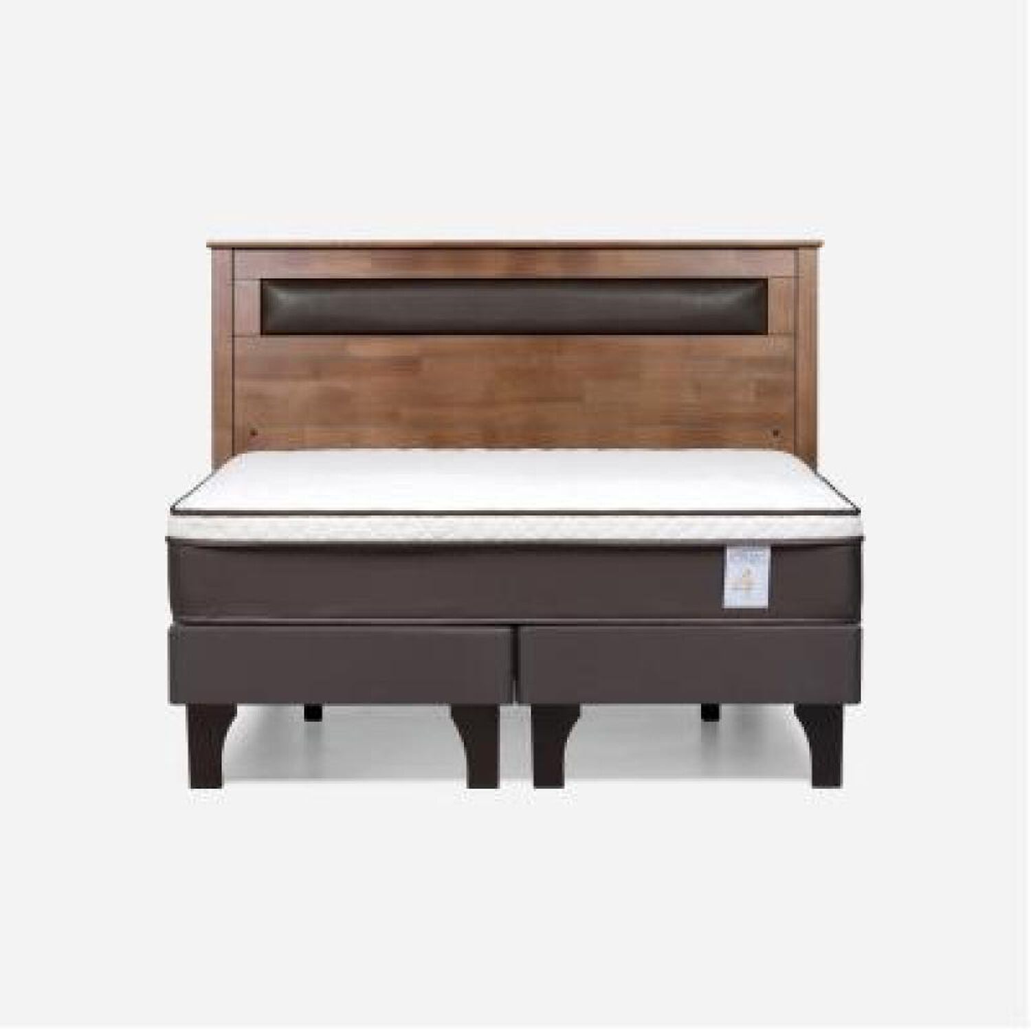 Cama Europea Rosen New Style 4 Plus / 2 Plazas / Base Dividida + Respaldo Ferrara image number 7.0