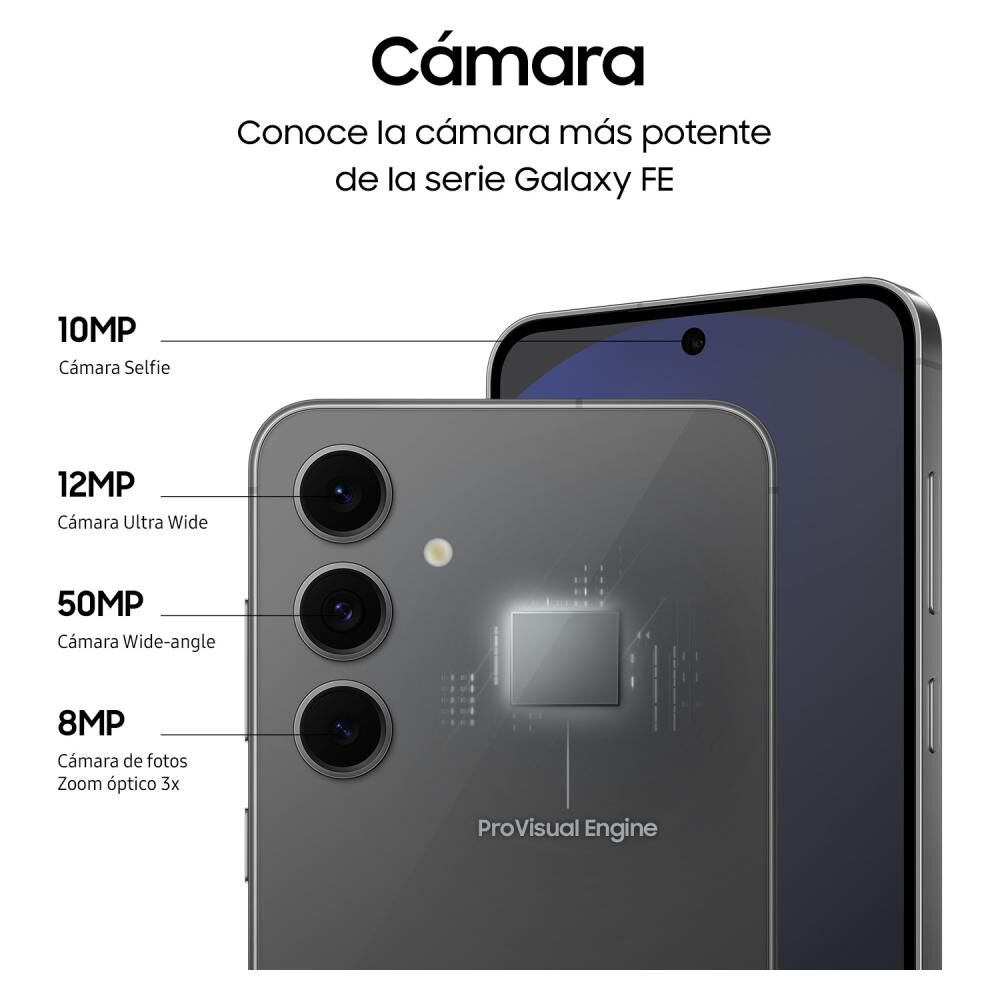 Smartphone Samsung Galaxy S24 FE / 5G / 256 GB / Black / Liberado image number 3.0