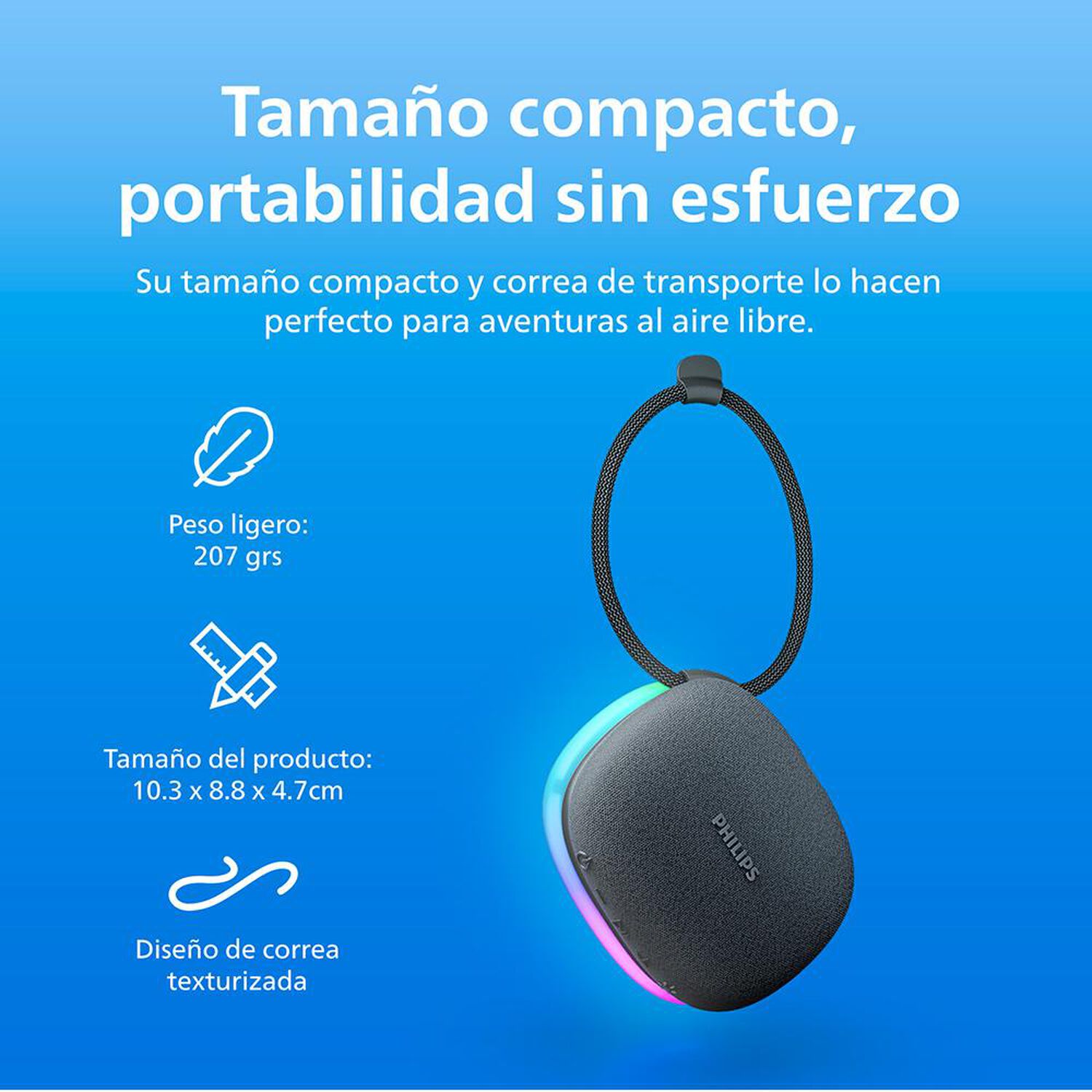 Parlante Bluetooth Philips TAS2307 image number 6.0