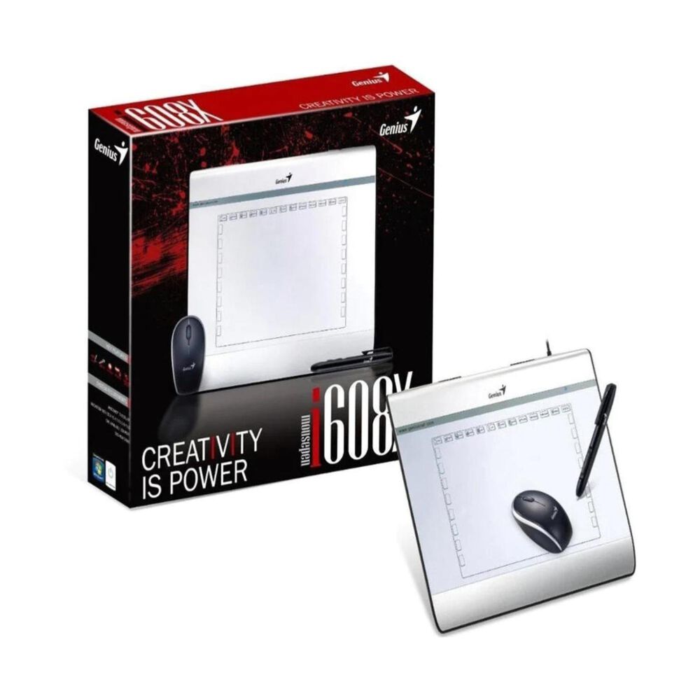Tableta Digitalizadora Usb 15x20cm Gris I608x Genius image number 1.0