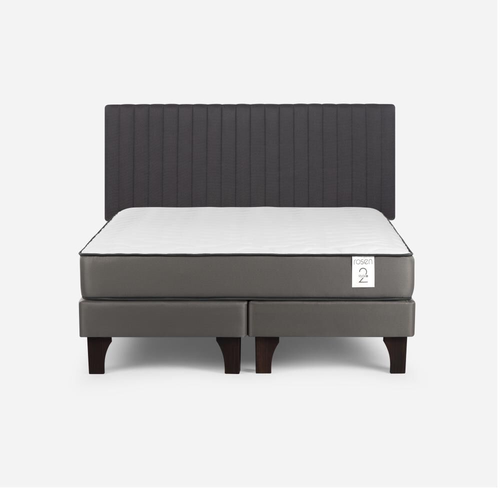 Cama Europea Rosen New Style 2 Plus / 2 Plazas / Base Dividida + Respaldo image number 0.0