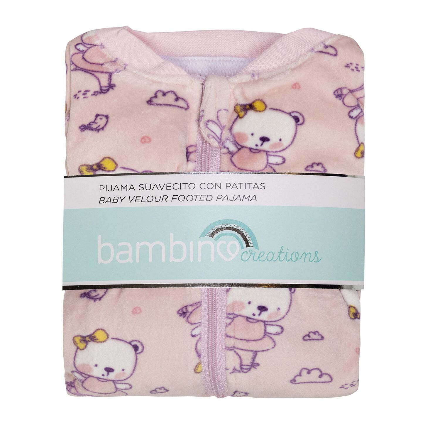 Piezas Pijama Suavecito Osita Rosado 9-12 M image number 0.0