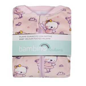 Piezas Pijama Suavecito Osita Rosado 9-12 M